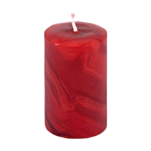Bijenwas stompkaars (80mm x 50mm) rood